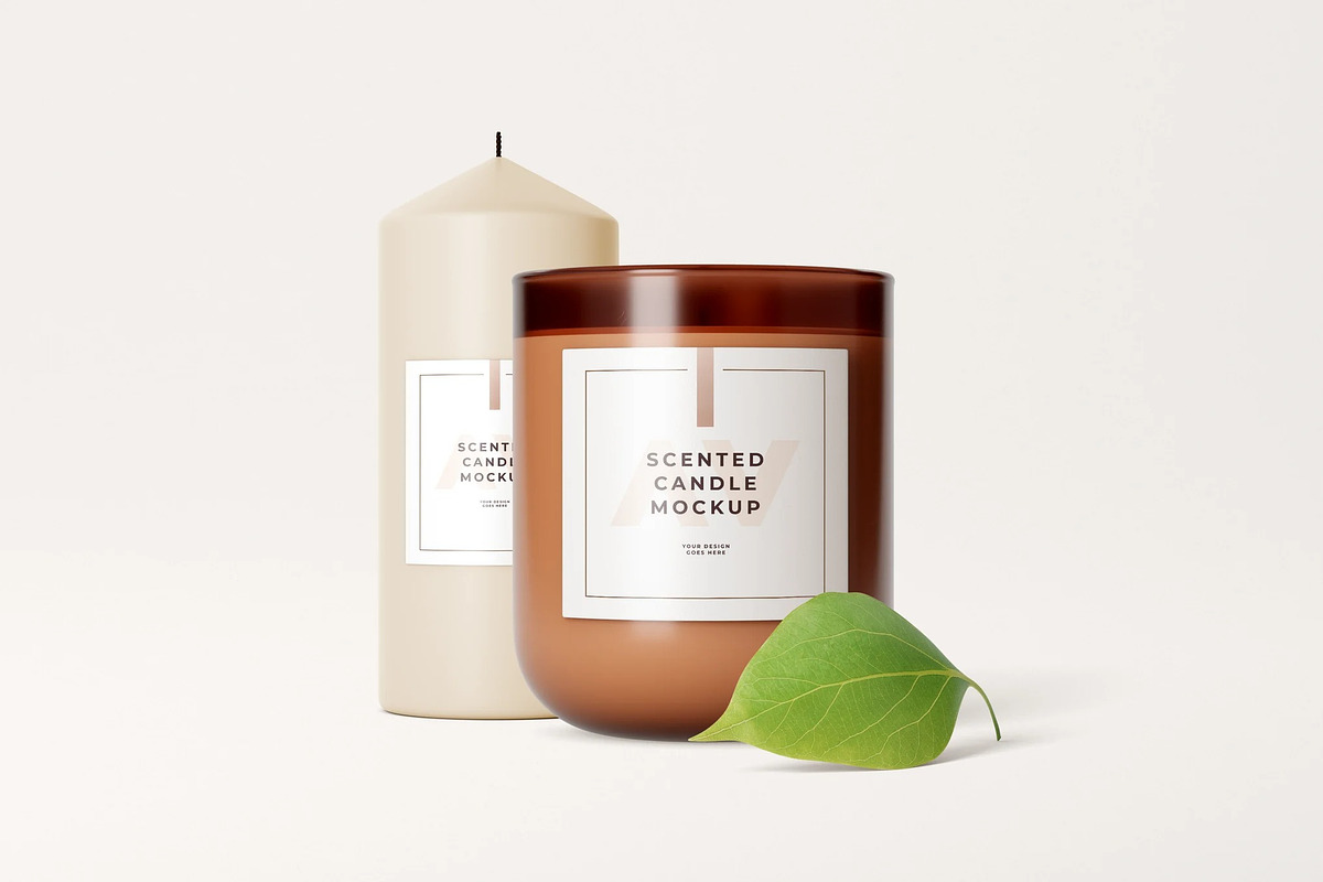 Glass Candle Mockup, a Product Mockup by zpackcreative (Photo 1 of 4)