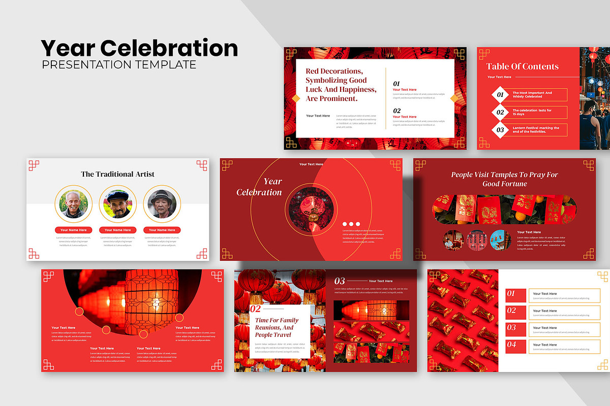 New Year Celebration Google Slides, a Presentation Template by Robs Daily Design (Photo 1 of 10)