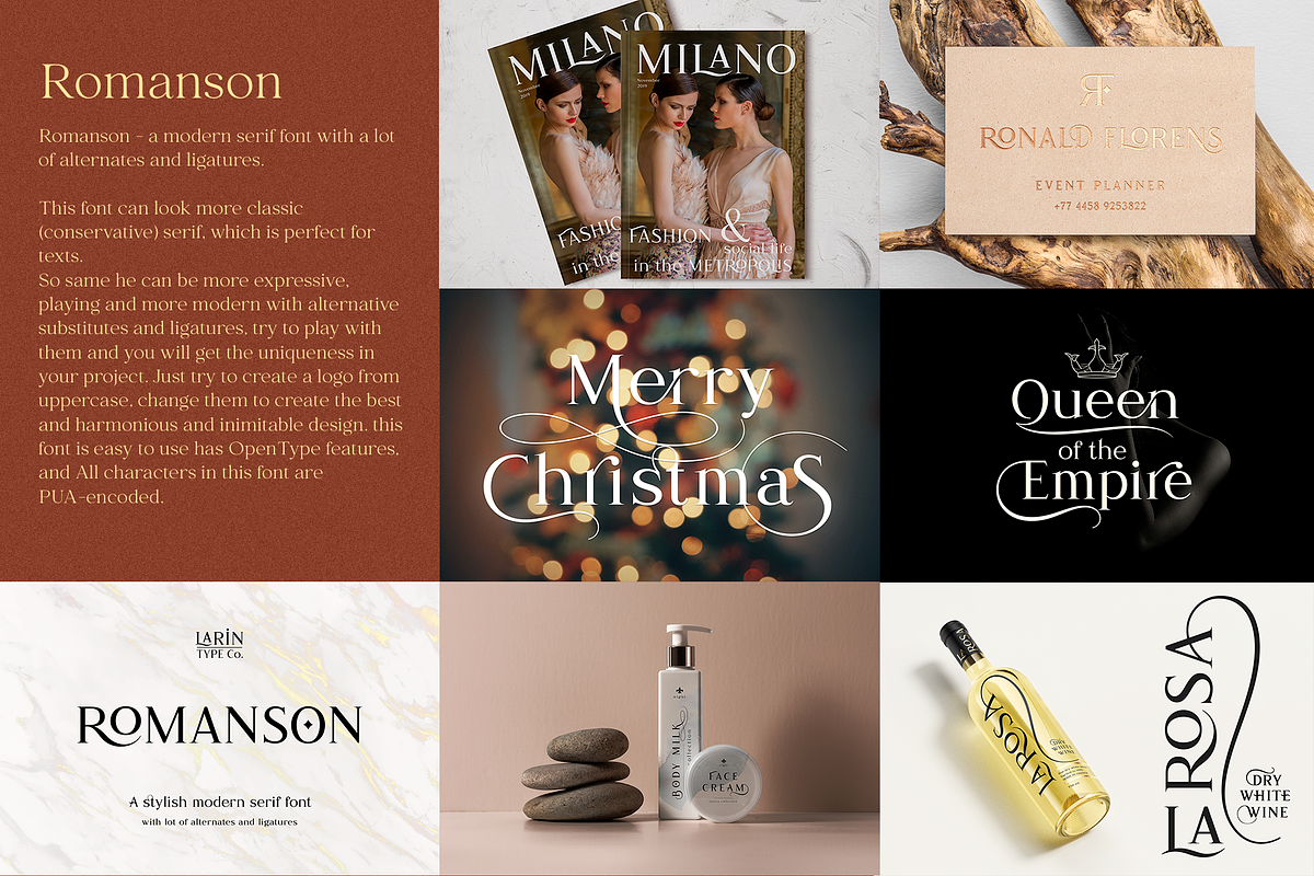 Elegant Serif Bundle, a Serif Font by Larin Type Co. (Photo 12 of 18)