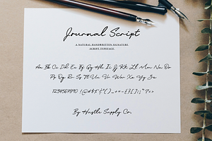 Journal Script A Signature Font