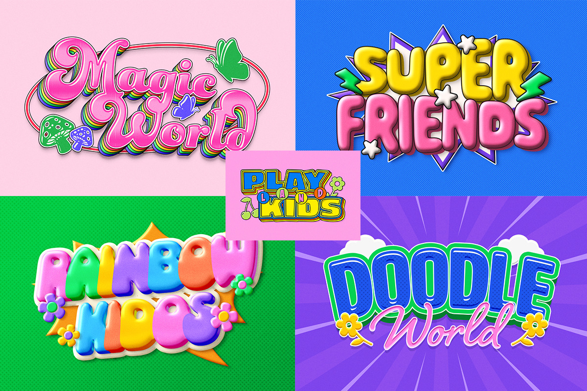 Playful Kidcore Colorful Text Effect, a Layer Style Add-On by Matsero (Photo 3 of 4)