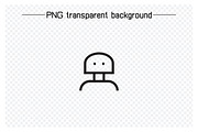 Cartoon Robot Profile Icons, an Outline Icon by Designfour (Thumbnail 5 of 7)