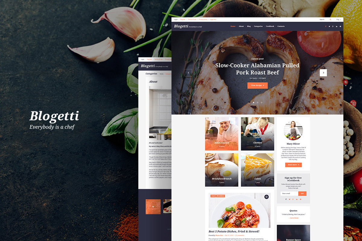 Blogetti - Food Blog WordPress Theme, a WordPress Template by Zemez