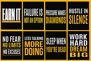 Set of 8 Motivational Wall Poster, a Poster Template by microtasker