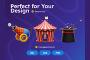 Carnival 3D Icons, an Object 3D Model by Rakata Studio (Thumbnail 4 of 7)