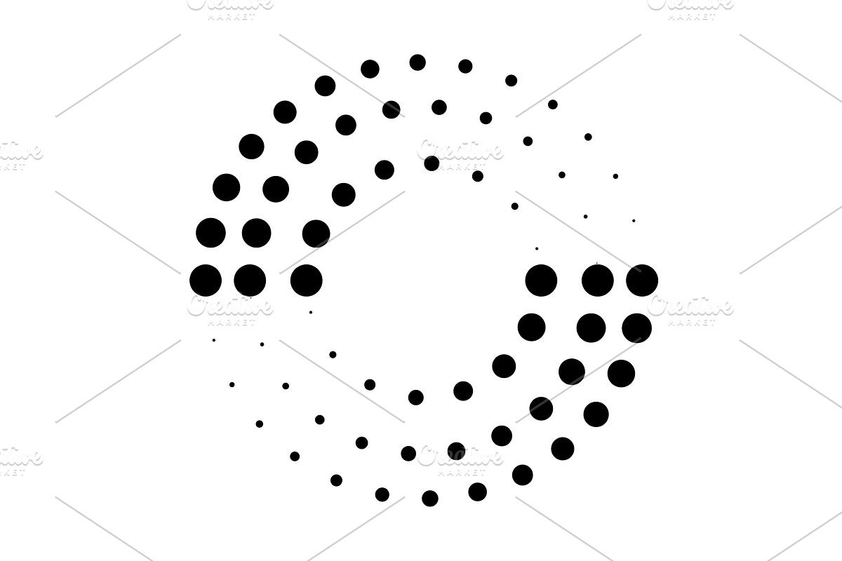 Halftone dotted speed lines, an Illustration by Things for designers