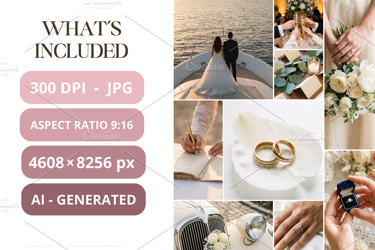 150 Wedding Stock Photos, a Holiday Photo by Selenique Studio (Photo 3 of 10)