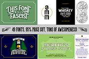 Vintage Font Bundle | 49 Fonts in 1, a Sans Serif Font by Twicolabs Fontdation (Thumbnail 2 of 17)