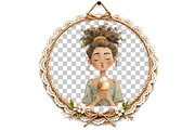 Whimsical Summer Girl Clipart, an Illustration by DreamArtGraphic (Thumbnail 7 of 8)