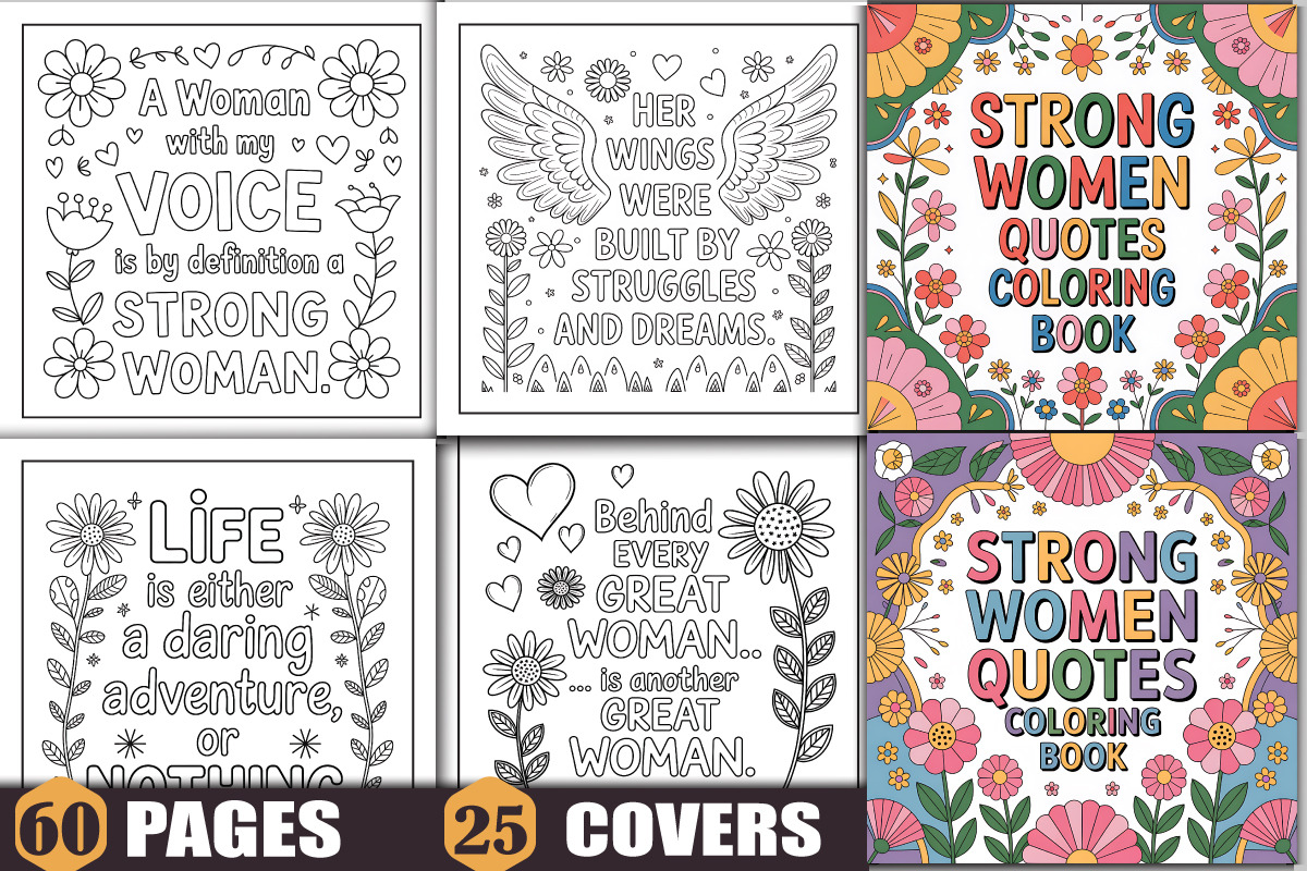 Quotes Coloring Books Bundle, an Object Graphic by protabsorkar11 (Photo 14 of 14)