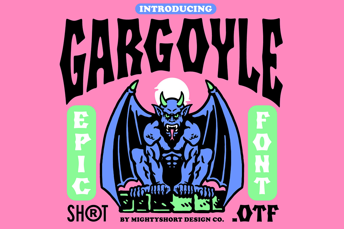 Gargoyle Font, a Font by MightySHORT (Photo 1 of 2)