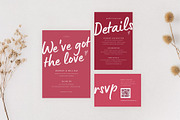 Wedding Stationery Bundle Pink, an Invitation Template by JessieMonday (Thumbnail 2 of 6)