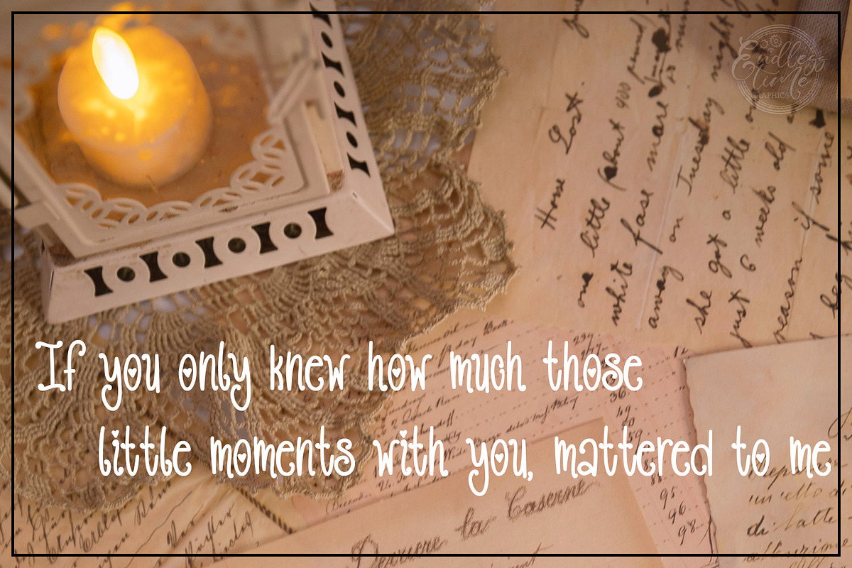 Secret Love Notes - A Valentine Font, a Handwritten Font by Endless Time Graphics (Photo 3 of 5)