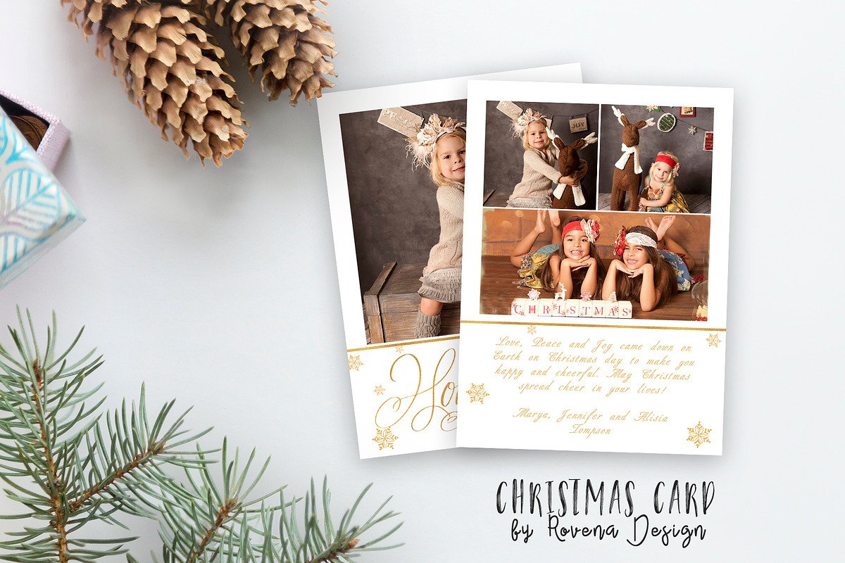Christmas Card Template, a Card Template by Rovena Design (Photo 2 of 3)