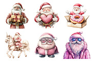Pink Trendy Christmas Santa Png, an Illustration by SinaCreation (Thumbnail 3 of 5)