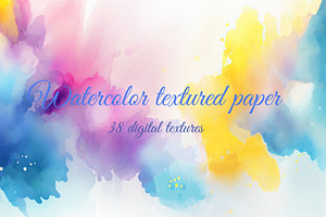 Colorful Watercolor Textured Paper