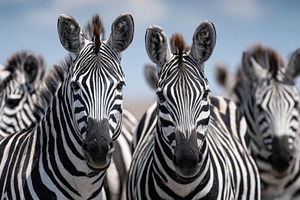 Zebras gather in the wild under sun, a Photo by Beautiful things