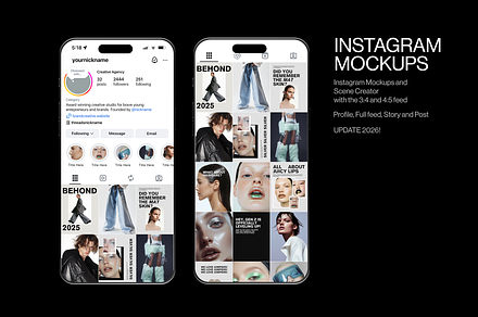 Instagram Mockups - New 2026 Feed, an iPhone Mockup by Aire Studio