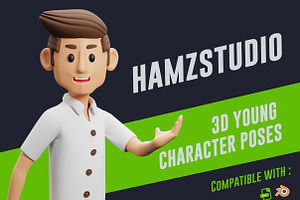 3D Young Character Poses