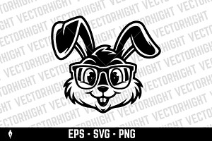 Illustration of rabbit head. Design, an Object Illustration by Vectorhight