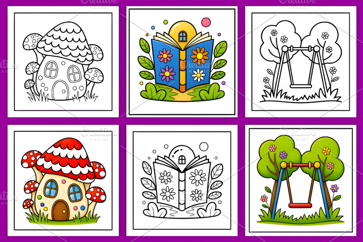 Little Garden Bold Easy Coloring, a Decorative Illustration by Coco Bloom (Photo 2 of 3)