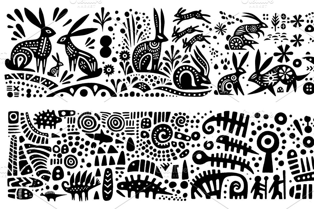 Vintage Dinosaur Folk Art, a Decorative Illustration by devastd (Photo 10 of 28)