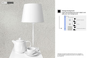 Lamp and Tea Set Mockup, a Cups & Container Mockup by Pret-a-Mockup (Thumbnail 3 of 9)