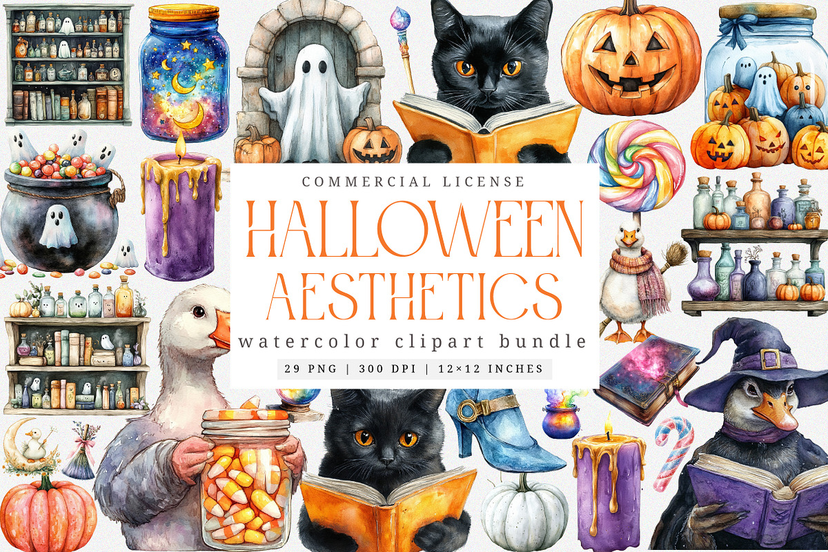 Pastel Halloween Aesthetics Png, an Illustration by SinaCreation (Photo 1 of 7)