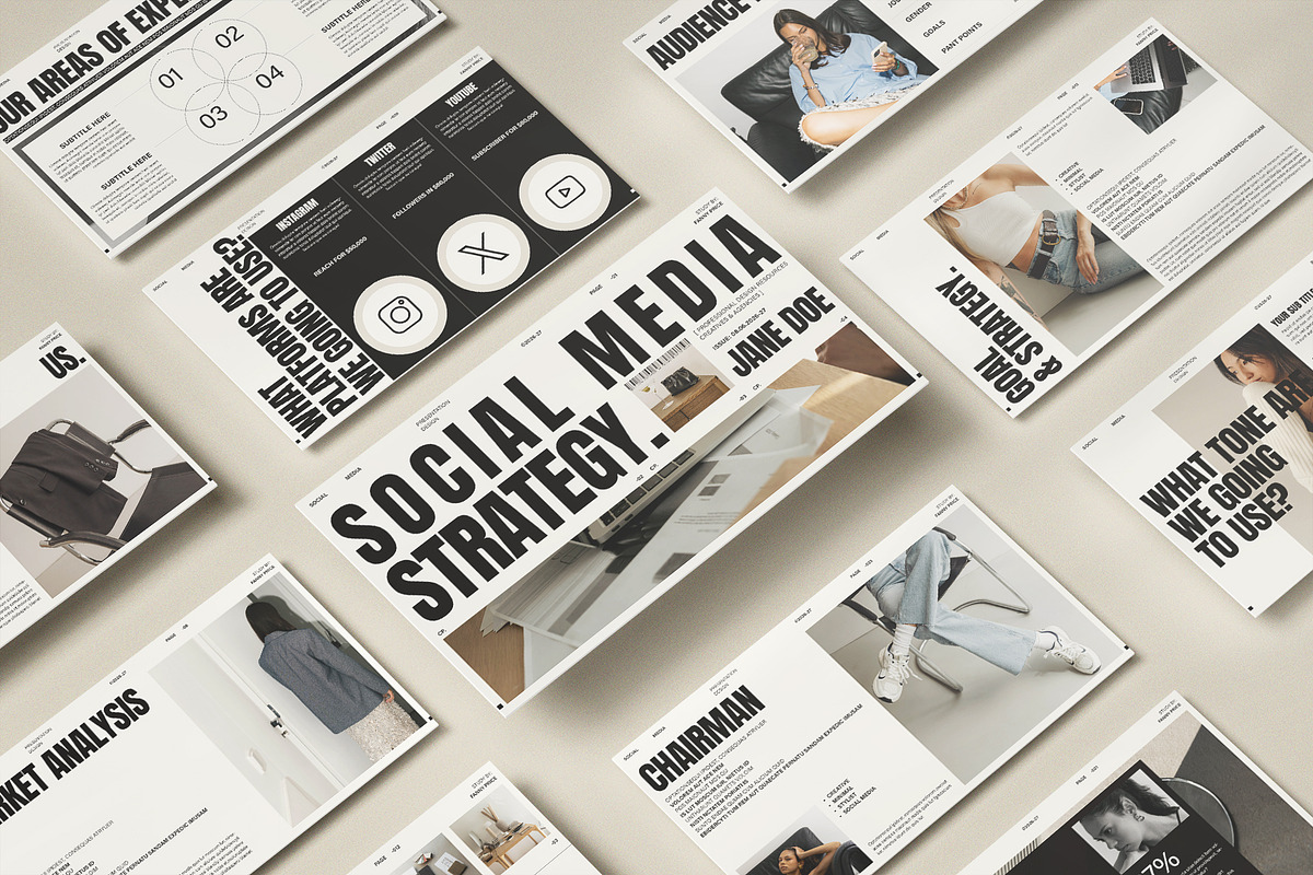 Social Media Strategy Presentation, a Presentation Template by ArtisanaAura (Photo 3 of 12)
