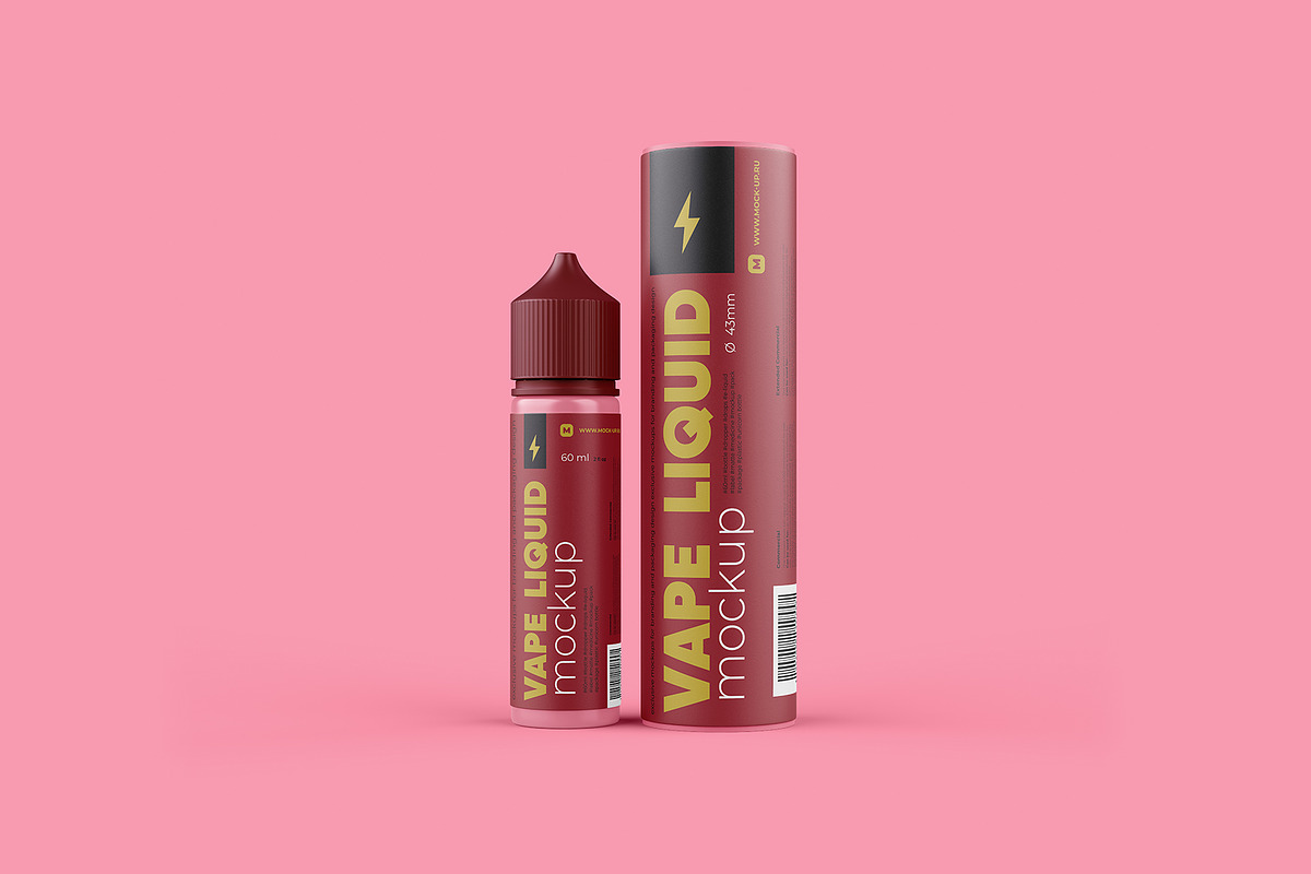 Vape Liquid Packaging Mockup 60ml, a Packaging Mockup by easymock