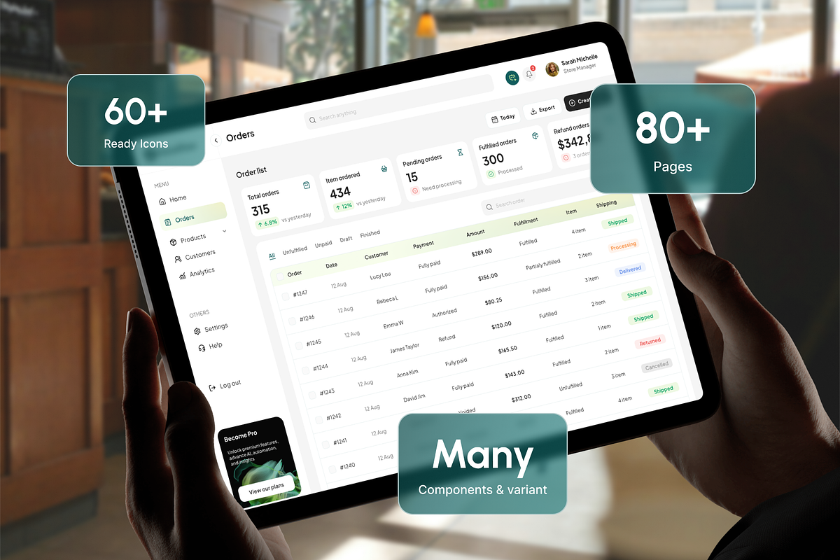 Storeflow - SAAS Store Management UI, a Landing Page Template by Agensip Design Agency (Photo 4 of 10)
