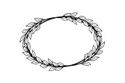 Botanical Oval Wreath Frame Bundle, an Illustration by Designer_Momina (Thumbnail 34 of 51)