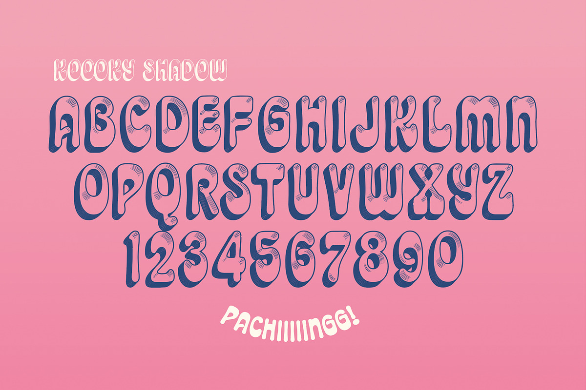 Koooky | retro font, a Sans Serif Font by Drawwwn (Photo 5 of 9)