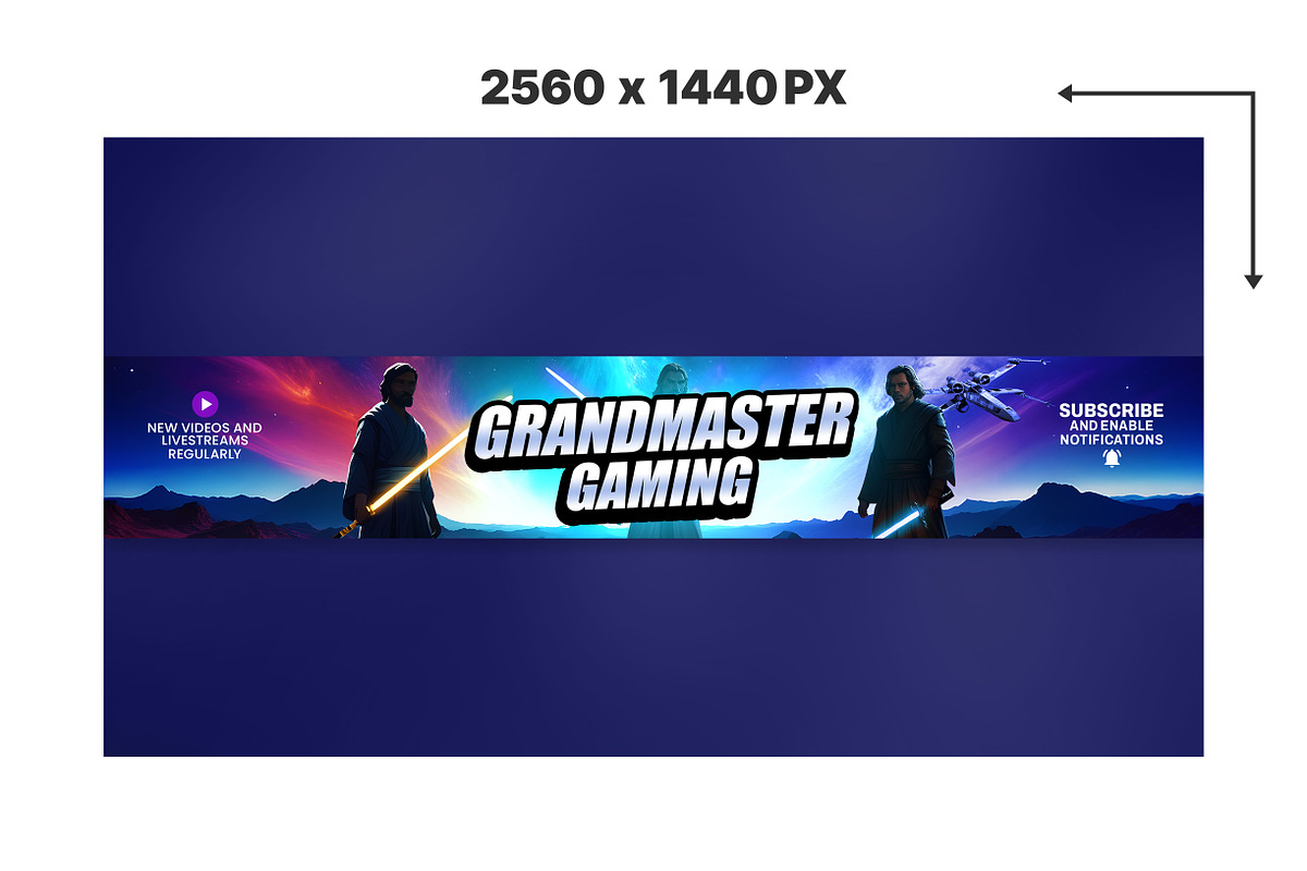 Gaming YouTube Banner Template, a Social Media Template by Vaughn Studios (Photo 2 of 5)