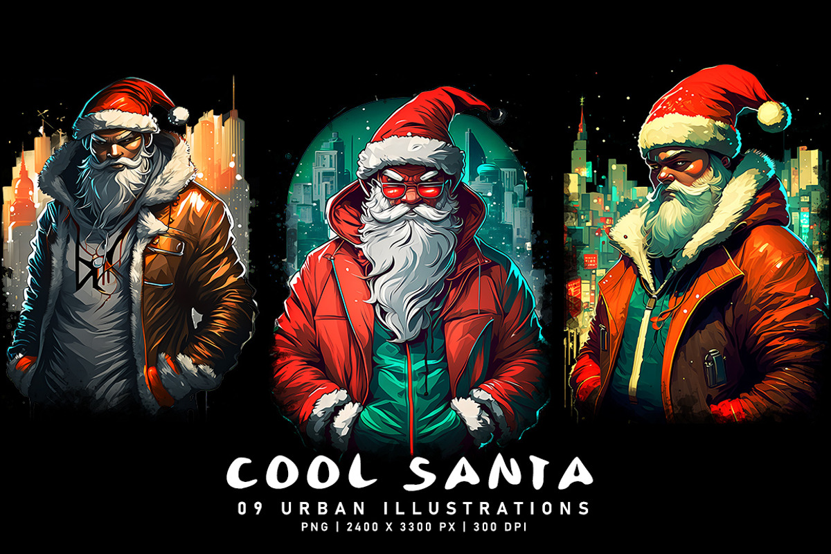 Cool Santa, a Decorative Illustration by Digital Art Creations (Photo 2 of 4)