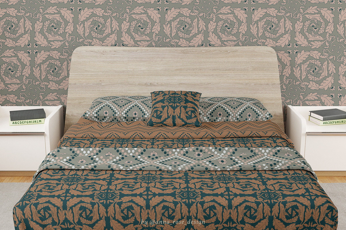 Moody Renaissance Acanthus Patterns, a Pattern Graphic by Rose Design (Photo 8 of 12)