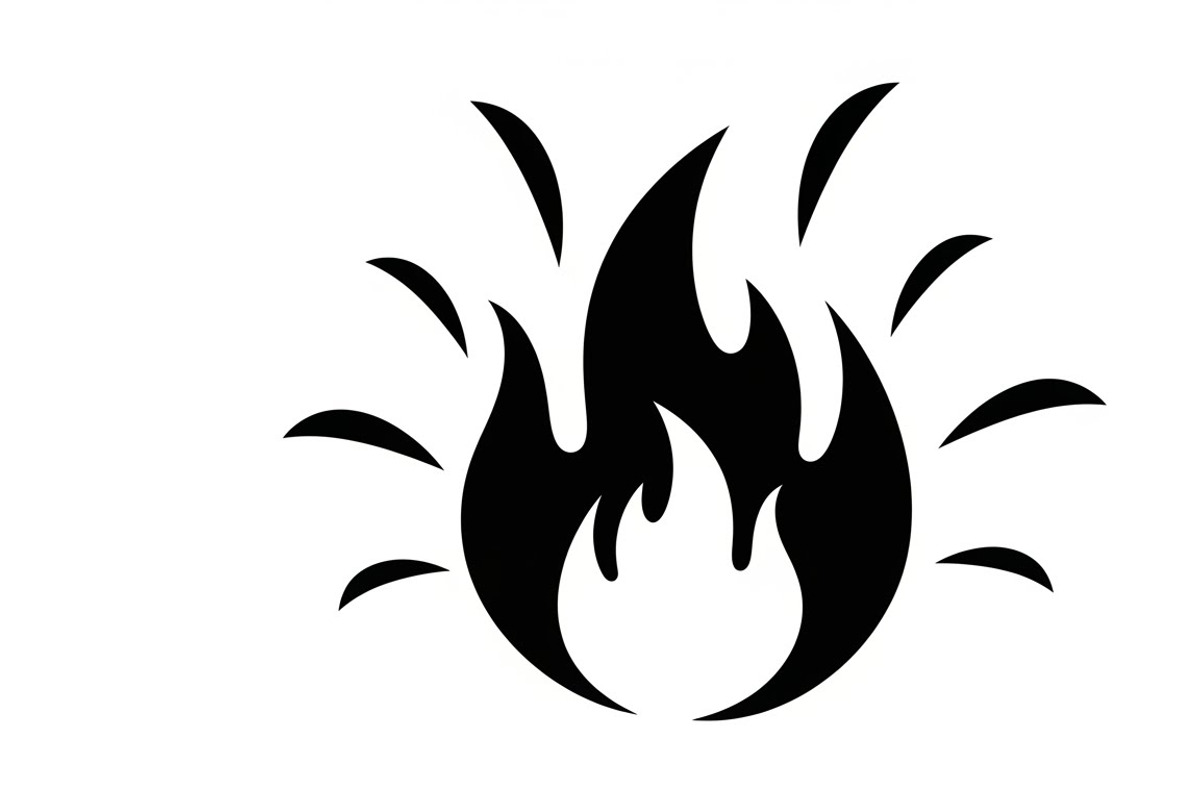 Bold black fire flame icon vector, an Illustration by Amazin_art (Photo 21 of 29)