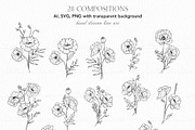 Poppy Line Art, an Object Graphic by CaraulanStore (Thumbnail 2 of 6)
