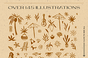 Boho Beach Vacation Resort Graphics, a Decorative Illustration by Eldorado Design Co. (Thumbnail 2 of 6)