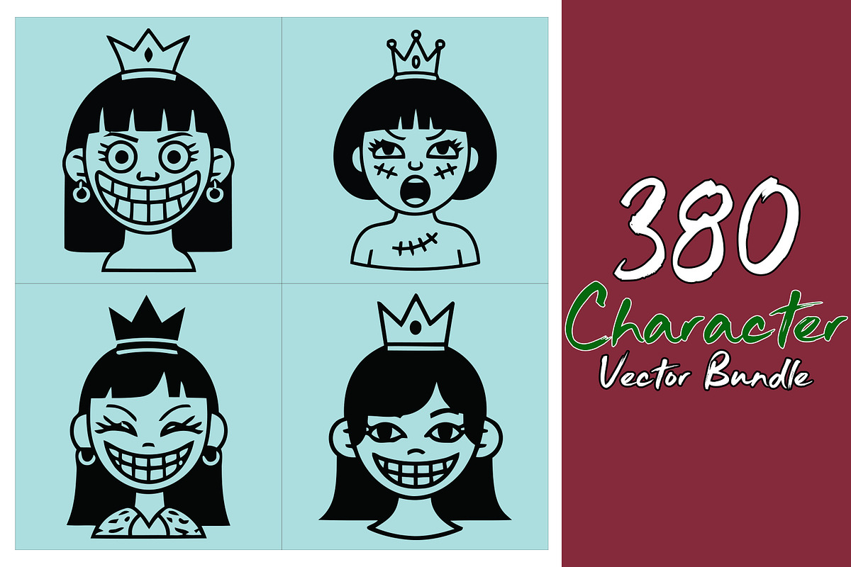 380 Scary Princess Vector Bundle, an Object Graphic by Sofia's Fashion (Photo 5 of 5)
