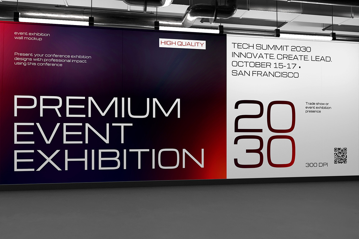 Event Exhibition Wall Mockup, an Advertising Mockup by Permadi Creative (Photo 2 of 5)