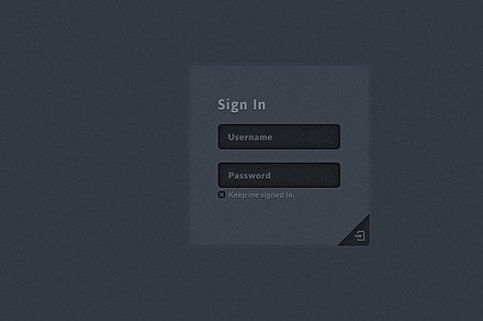 Sign In Form PSD Template