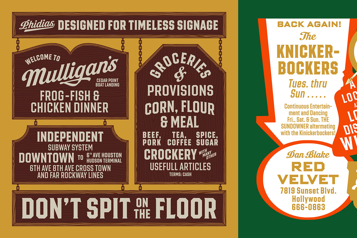 Phidias Font Collection, a Script Font by Spencer & Sons Co. (Photo 14 of 21)