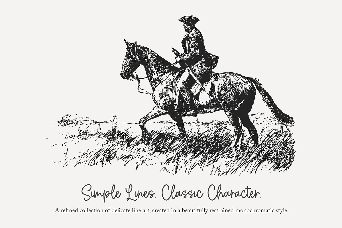 80 line art Horse Stable clip art, an Animal Illustration by Poppy Lane Studio (Photo 3 of 12)