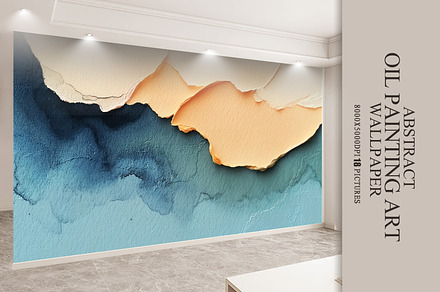 Abstract oil painting art wallpaper