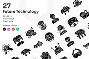 Future Technology Icons Set - Glyph, a Solid Icon by Kmg Design (Thumbnail 1 of 2)