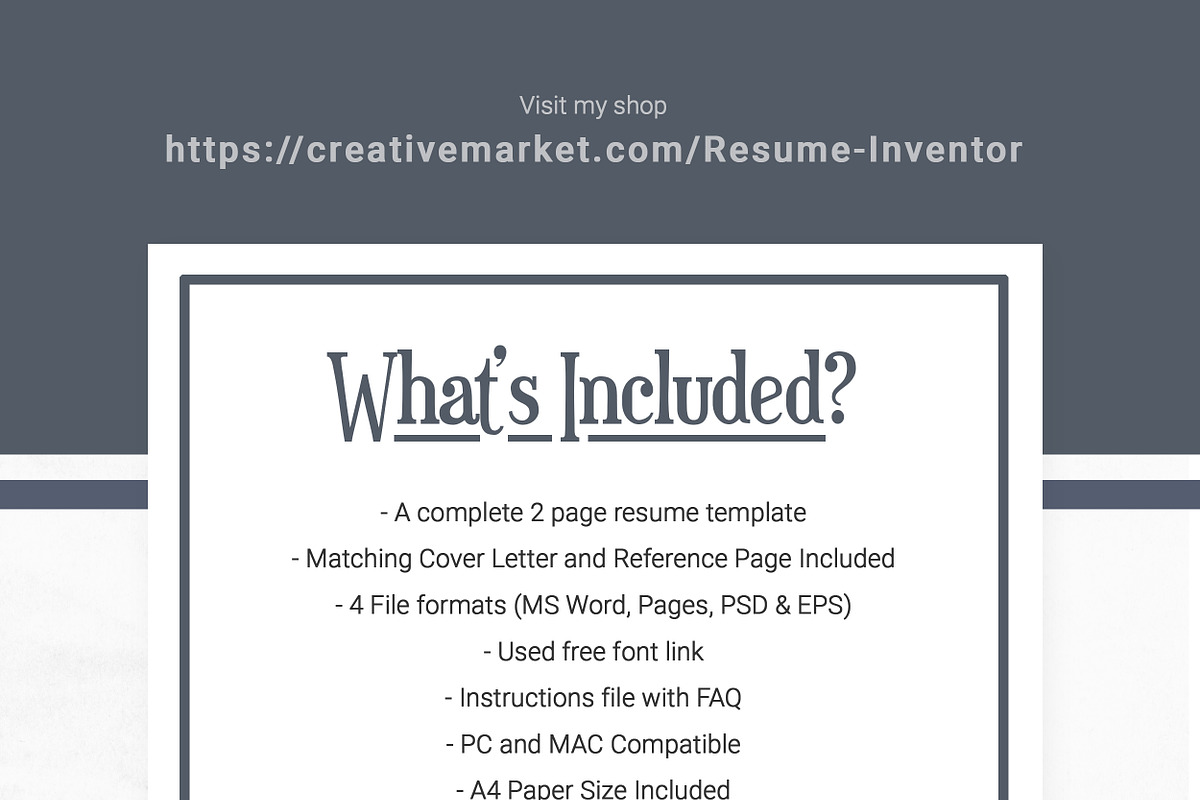 Resume Template, a Resume Template by ResumeInventor (Photo 6 of 6)