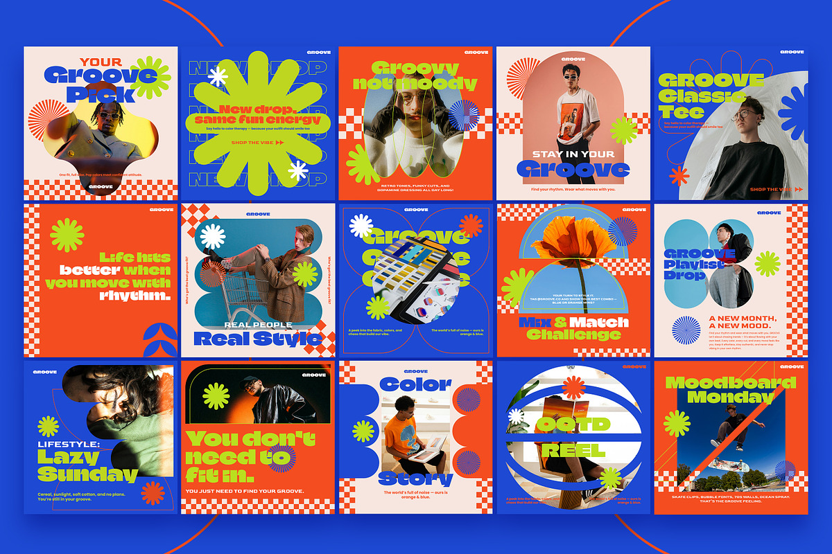 Groove – Retro Pop Instagram Templat, a Templates & Theme by Nenjo Studio (Photo 4 of 5)