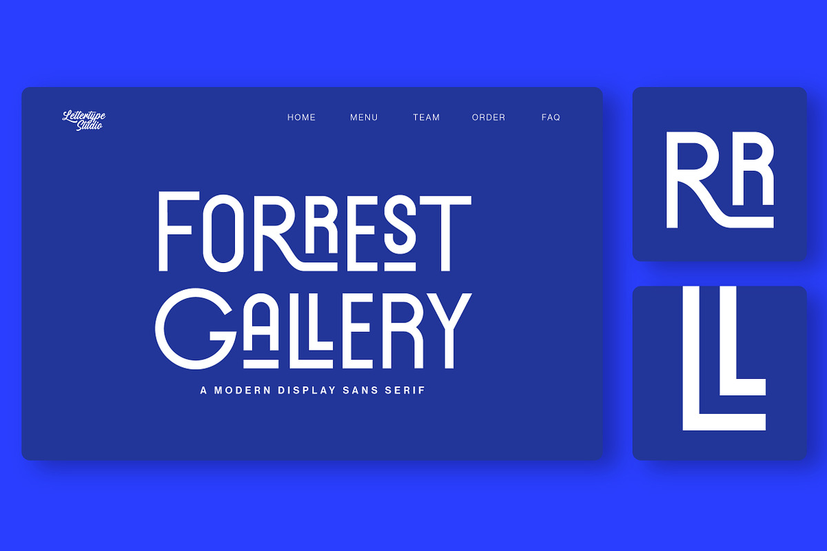 Forrest Gallery Modern Display Font, a Sans Serif Font by Lettertype Studio (Photo 10 of 15)