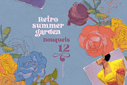 Retro Floral Summer Garden, an Object Illustration by Colden Blue (Thumbnail 3 of 11)